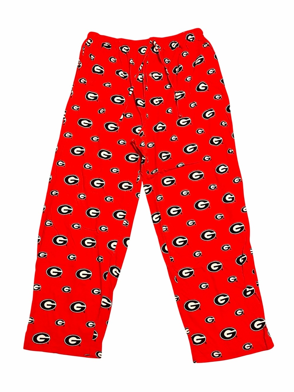 Red Logo Print Men’s Pajama Pants with Elastic Waist Size XXL